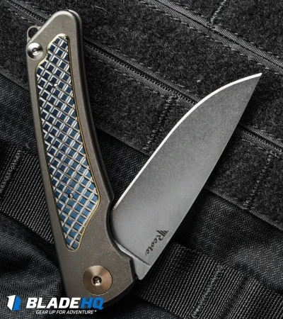 Reate Knives Wave Frame Lock Knife Titanium (3.375" Stonewash) 7 Reate Knives Wave Frame Lock Knife Titanium (3.375" Stonewash) - Image 5