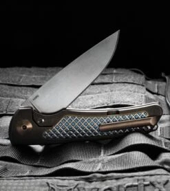 Reate Knives Wave Frame Lock Knife Titanium (3.375" Stonewash) 16 Reate Knives Wave Frame Lock Knife Titanium (3.375" Stonewash) -Knife Sale Shop reate wave blue yellow half cm