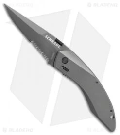 Schrade Landshark Spring Assisted Knife Gray Aluminum (3" Gray) SCHA9SCP