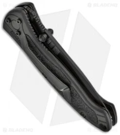 Smith & Wesson Medium SWAT MAGIC Spring Assist Knife (3.2" Black Serr) SWATMBS -Knife Sale Shop smith wesson swatmb black plain side