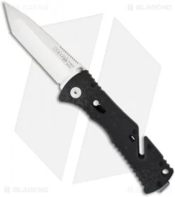 SOG Trident Large Tanto Assisted Opening Knife Black (3.75" Satin) TF-6