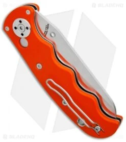 Spyderco Autonomy Automatic Knife Orange G-10 (3.75" Satin Serr) C165GSOR 7 Spyderco Autonomy Automatic Knife Orange G-10 (3.75" Satin Serr) C165GSOR -Knife Sale Shop spyderco autonomy orange satin serr sc165gsor BHQ 34300 jr side