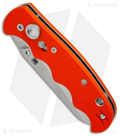 Spyderco Autonomy Automatic Knife Orange G-10 (3.75" Satin Serr) C165GSOR 4 Spyderco Autonomy Automatic Knife Orange G-10 (3.75" Satin Serr) C165GSOR - Image 2