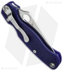 Spyderco Paramilitary 2 Knife Blue/Purple G-10 (3.4" Satin CPM-S110V) C81GPDBL2 -Knife Sale Shop spyderco c81gpdbl2 side cm
