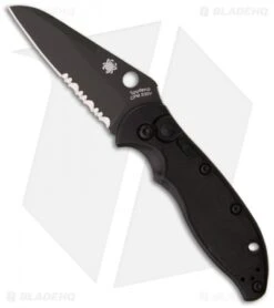 Spyderco Embassy Automatic Knife (3.13" Black Serr) C121BKPS