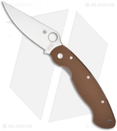 Spyderco Sprint Run Military Knife Brown G-10 (4" Satin CTS-XHP) C36GPBNXHP 3 Spyderco Sprint Run Military Knife Brown G-10 (4" Satin CTS-XHP) C36GPBNXHP