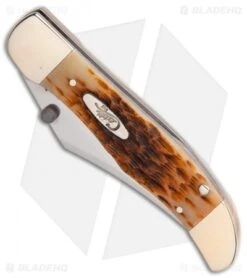 Case Kickstart Mid-Folding Hunter Assisted Knife Jigged Amber Bone (61265AC SS) 8 Case Kickstart Mid-Folding Hunter Assisted Knife Jigged Amber Bone (61265AC SS) -Knife Sale Shop ssisted Opener Amber Bone Peach Seed Jig Mid Hunter Clip BHQ 86045 er spine
