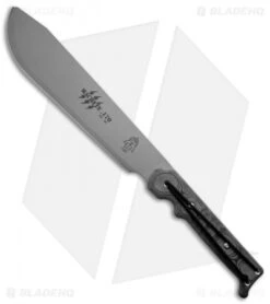 TOPS Knives Machete .170 Fixed Blade Knife (10" Gray Plain) MAC-170