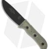 TOPS Knives Tactical Steak Knife Fixed Blade (4" Black Plain) TSK-01