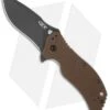Zero Tolerance 0350BRN Assisted Opening Knife Brown Aluminum (3.25" Black) ZT -Knife Sale Shop zero tolerance knives spring assisted0350brn alum handle brn brown
